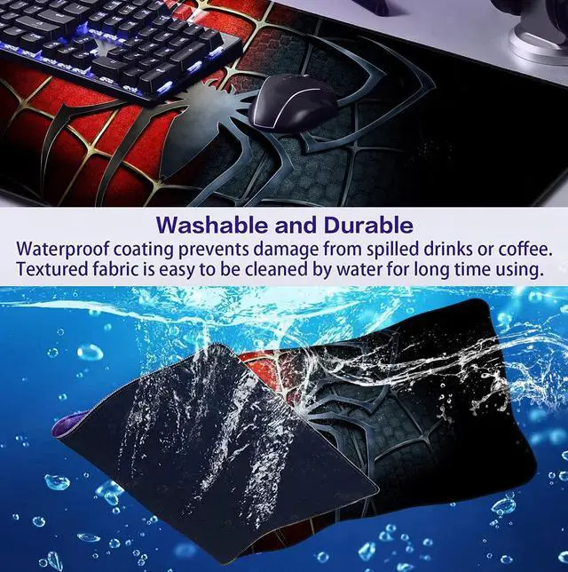 Alt view image 4 of 7 - Anime Large Lengthened Gaming Mouse Pad Keyboard Mouse Pad Desk Pad and Office Decor Accessories with Non-Slip Rubber Base and Durable Stitched Edges 35.4 x 15.7 x 0.12 Inches