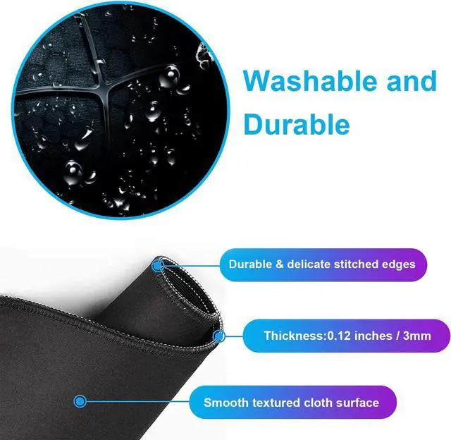 Alt view image 7 of 7 - Anime Large Lengthened Gaming Mouse Pad Keyboard Mouse Pad Desk Pad and Office Decor Accessories with Non-Slip Rubber Base and Durable Stitched Edges 35.4 x 15.7 x 0.12 Inches