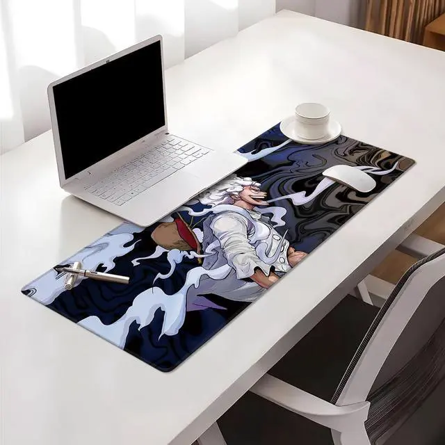 Alt view image 4 of 7 - Anime One Piece Gaming Mouse Pad Non-Slip Rubber Desk Mat Gear 5 Luffy Mousepad for Office Desk Decor 31.5 x 11.8inches x 3mm