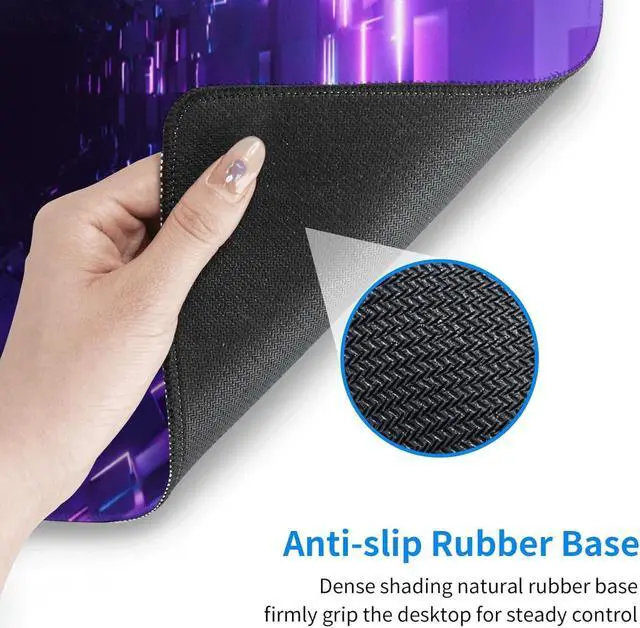 Alt view image 6 of 7 - Mouse Pad Fantasy Purple Colorful 3D Time Tunnel Gaming Mouse Pad XXL Large Mouse Pad Desk Mat with Non Slip Rubber Base Desk Mat for Keyboard and Mouse 11.8 X 31.5 Mousepad