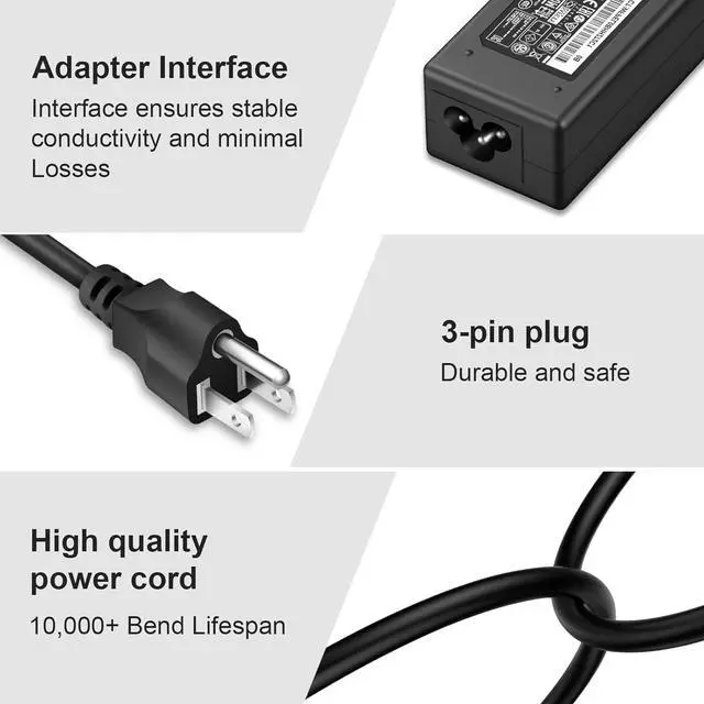 Alt view image 5 of 6 - Universal USB C Laptop Computer Charger Compatible with   HP    Google Chromebook Type C Power Cord