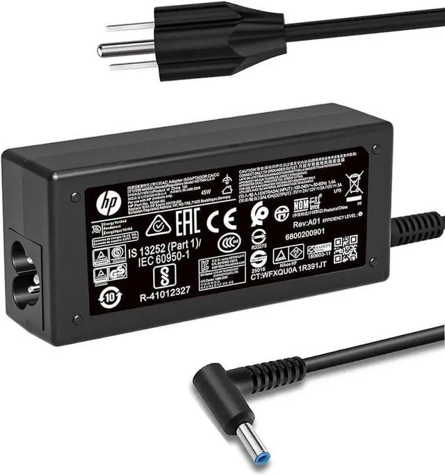 Main image of 45W 19.5V 2.31A Laptop Charger Fit for HP L25296-001 741727-001 L25296-002 L25296-003/004 213349-109 HP Pavilion 11 13 14 15 Notebook Stream 14 13 11 Series Envy X360 Blue Tip Adapter Power Cord