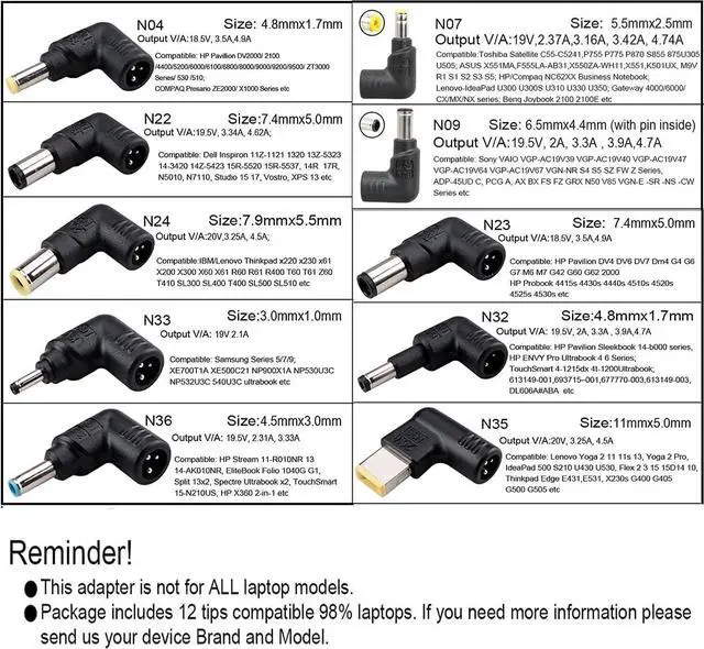 Alt view image 4 of 7 - Universal Laptop Car Charger 90w Power Adapter Cigarette Lighter Power Supply with USB Port 5v 2.4a Compatible for  Hp compaq IBM Gateway Toshiba   Ultrabook and More