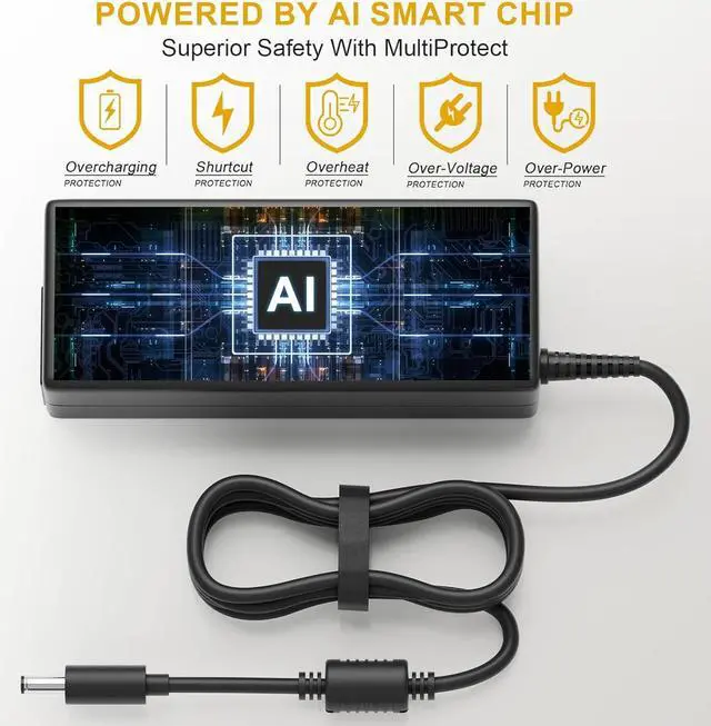 Alt view image 5 of 5 - 90W AC Adapter Power Supply Compatible with  Optiplex 7010 7050 3080 3050 7040 9020 7060 5050 5060 7070 7080 5070 5090 5080 3040 3020 3070 3090 3046 Micro Desktop Power