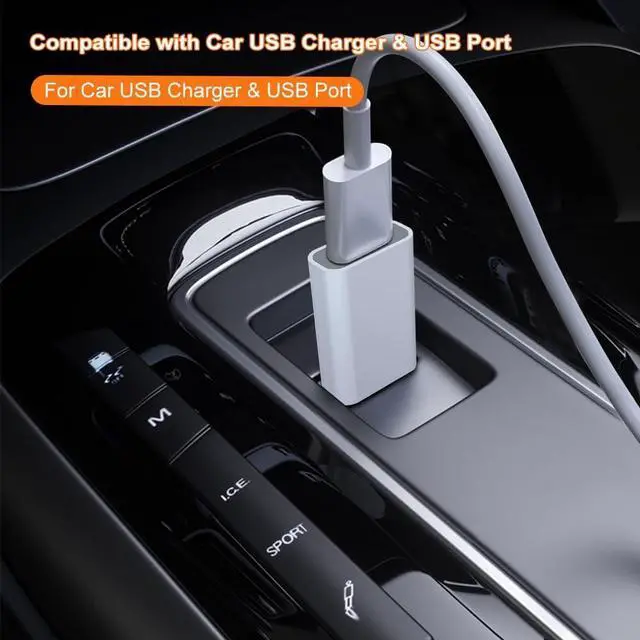 Alt view image 5 of 7 - USB to USB C Adapter USB-C Female to USB Male Adapter Compatible with Apple MagSafe Watch 10/9/8/7/SE/Ultra Car iPhone 16 15 14 13 12 Mini Pro Max iPad Galaxy Pixel 7 6 5 CarPlay Wall Plug
