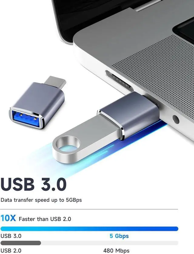 Alt view image 3 of 7 - USB to USB C Adapter-4 Pack 2*Type C Female to A Male Charger Converter&2*USB C Male to USB FemaleOTG Adapter for iPhone 16 15 14 13 12 Pro Max Plus Apple Watch Ultra 8 9 AirPods iPad  S24