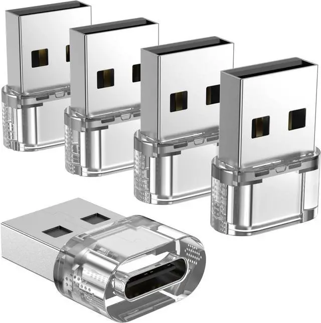 Main image of USB to USB C Adapter 5 Pack USB C Female to A Male Charger Converter Compatible with Apple Watch Ultra iWatch iPhone 16/15/ Pro Max Plus iPad  Galaxy S23 Car Laptop Charger Quest Link etc.