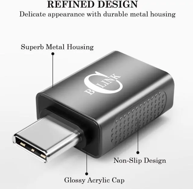 Alt view image 5 of 7 - 10Gbps USB C to USB Adapter (2 Pack) USB 3.2 Gen 2 Fit Side by Side USB C Male to USB A Female Converter for iPhone 16 15 Series iPad MacBook and More Type C Devices