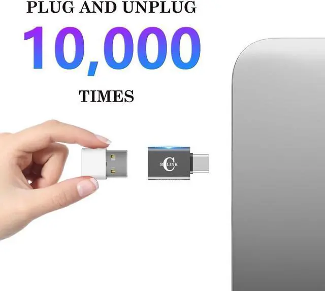 Alt view image 6 of 7 - 10Gbps USB C to USB Adapter (2 Pack) USB 3.2 Gen 2 Fit Side by Side USB C Male to USB A Female Converter for iPhone 16 15 Series iPad MacBook and More Type C Devices