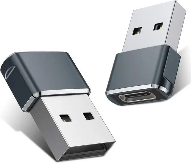Main image of USB to USB C Adapter for iPhone 16 Charger 2Pack USBC Female to A Male OTG Type C Converter for Apple Watch Ultra iWatch 7 8 9 10 iPhone 15 14 13 Plus Pro Max AirPods iPad Car  S24