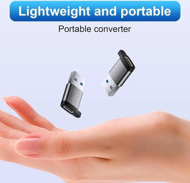 Alt view image 2 of 7 - USB C Female to USB Male Adapter 3 Pack OTG Converter Type C to USB A Charger Cable Converter Compatible for  Watch iPhone 16 15 14 13 AirPods 3 MacBook  S24 Nintendo Switch Car