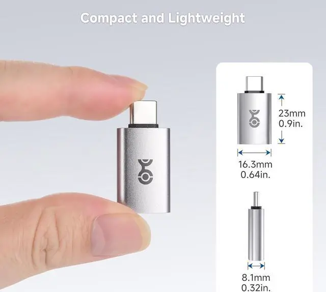 Alt view image 6 of 7 - 2-Pack 10Gbps USB C to USB Adapter Male to Female for High-Speed Data Transferring & Fast Charging Reversible USBC USBA to USBC Adapter for iPhone 16/15 iPad Pro Galaxy S23