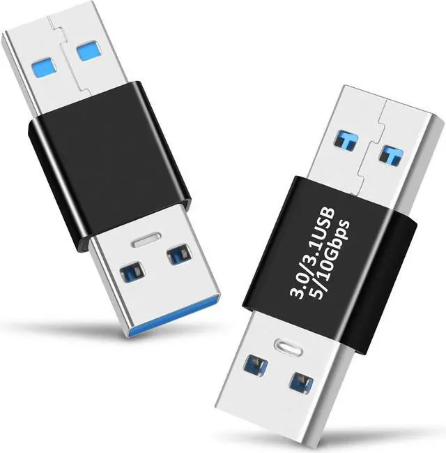 Main image of USB 3.0/3.1 Male to USB 3.0/3.1 Male Adapter (2 Pack) OTG 3.0/3.1 USB A to 3.0/3.1 USB A Adapter USB Connector Connection or Data Cable Extension USB3.0 Expansion Adapter