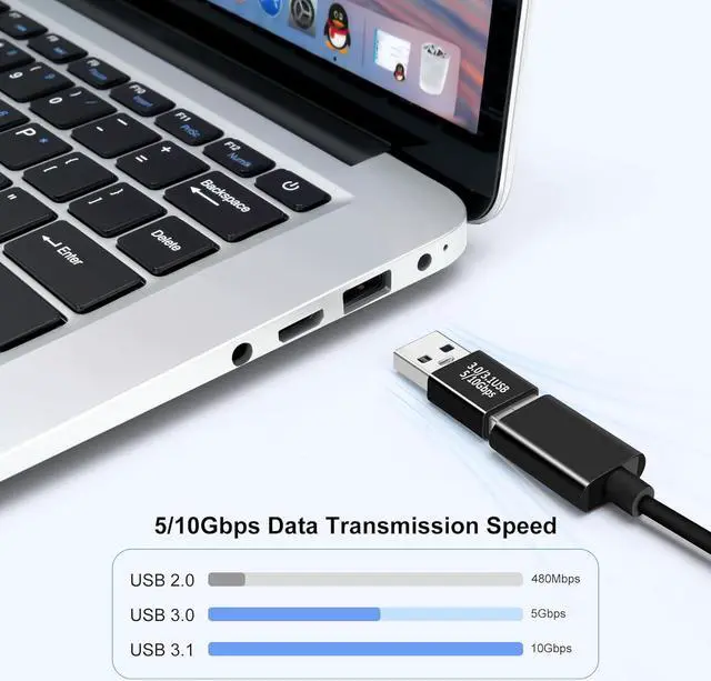 Alt view image 2 of 7 - USB 3.0/3.1 Male to USB 3.0/3.1 Male Adapter (2 Pack) OTG 3.0/3.1 USB A to 3.0/3.1 USB A Adapter USB Connector Connection or Data Cable Extension USB3.0 Expansion Adapter