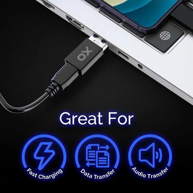 Alt view image 4 of 8 - [10Gbps] USB to USB C Adapter: Small but Mighty! High-Speed Type-c to USB Adapter. [USB-C 3.2] USB C to USB A Adapter for Charging & Data Transfer (Black USB-C Female (3-Pack))