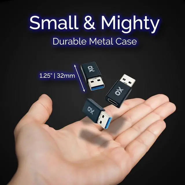 Alt view image 7 of 8 - [10Gbps] USB to USB C Adapter: Small but Mighty! High-Speed Type-c to USB Adapter. [USB-C 3.2] USB C to USB A Adapter for Charging & Data Transfer (Black USB-C Female (3-Pack))