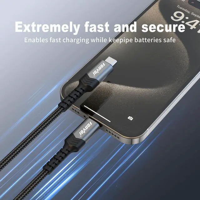 Alt view image 6 of 6 - USB to USB C Cable[2park 4FT] USB Type C Fast Chargr Cable 3.1A Braided USB A to Type-C Charger Cable for iPad iphone15  Galaxy Note Pixel One Plus etc