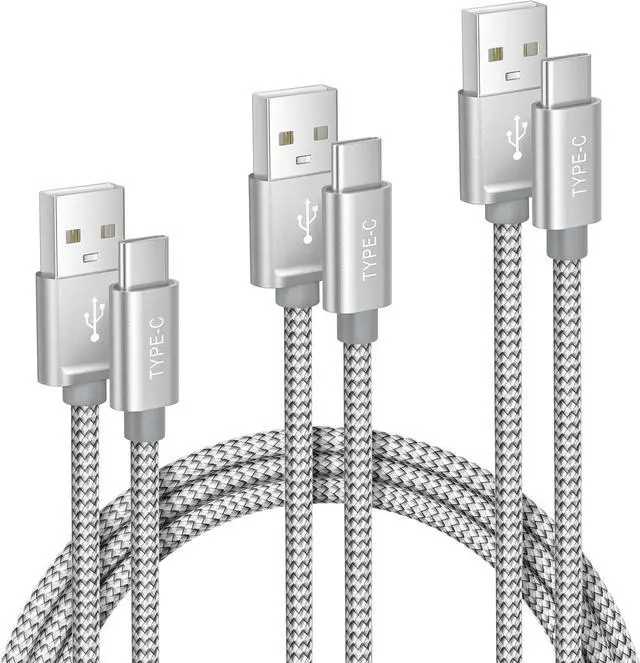 Main image of iPhone 16 Charger Cord 1.5/3.3/6.6FT 3-Pack USB to USB-C Car Charging Cable for New Apple 16 Pro Max Plus 15 Airpods 4 4th Gen ipad Mini 7  Galaxy S24 S23 Ultra Note 20 Tab A7 A54 A53 Type-C