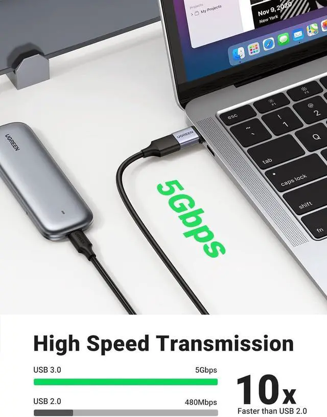 Alt view image 2 of 7 - USB C to USB Adapter (2 Pack) USB C Adapter USB C Male to USB 3.0 Female Adapter Compatible with MacBook Pro MacBook Air iPhone 15 iPad Pro and More Type C or Thunderbolt 3 Devices