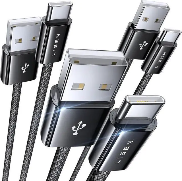 Main image of USBC to USB [3-Pack 3.3ft] 3.2A C Chargers 16 X Fast Charging for iPhone 16 15 Charger Cord Compatible with iPhone 16 15 Pro Max Charger Google Pixel 7 Galaxy S24 S23 Note 20 10 9 USB C Cable