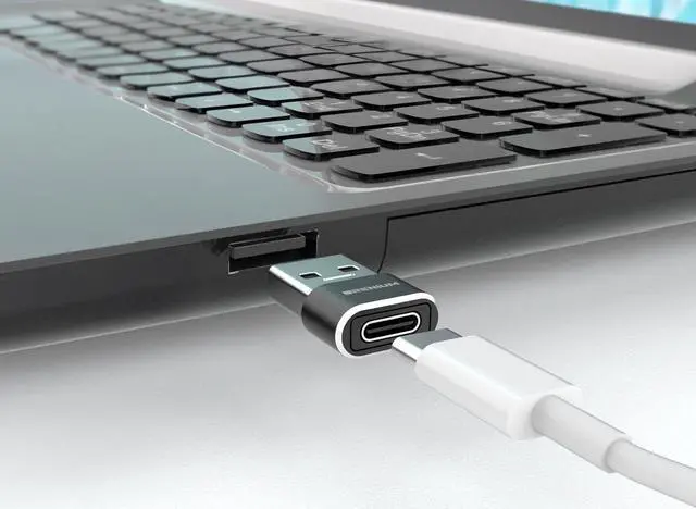 Alt view image 3 of 7 - USB to USB C Adapter 10-Pack Charger Converter for iPhone 14  Galaxy iPad Apple Watch Type-C Female to A Male (USB-A to USB-C)