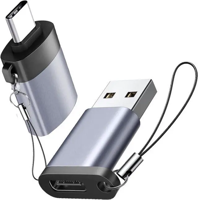 Main image of USB to USB C Adapter USB C Male to USB 3.0 Female 2 Pack Type C Female to A Male Charger ConverterUSB C Female to USB Male Adapter Compatible for Apple Watch Ultra 8 9 iPhone 15 Pro Max 14 13 12 OTG