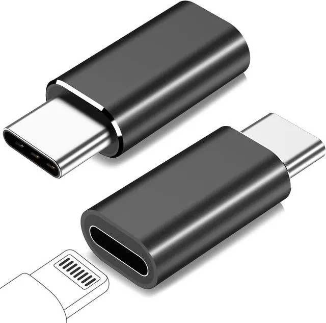 Main image of for Lightning Female to USB C Male Adapter for iPhone 16 15 Pro Max Plus for iPad Air for  Support 27W PD Fast Charging&Data Transfer Type C Charger Connector Cable Not for Audio/OTG Black