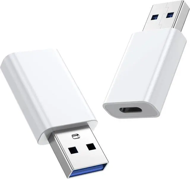 Main image of USB to USB C Adapter 2 Pack USB-C Female to USB Male Adapter OTG Charger Converter Compatible for Apple Watch Ultra iWatch/iPhone/Pro Max Plus/Airpods/iPad 9 10 Air 5 Mini 6/Car/