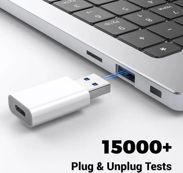 Alt view image 6 of 7 - USB to USB C Adapter 2 Pack USB-C Female to USB Male Adapter OTG Charger Converter Compatible for Apple Watch Ultra iWatch/iPhone/Pro Max Plus/Airpods/iPad 9 10 Air 5 Mini 6/Car/