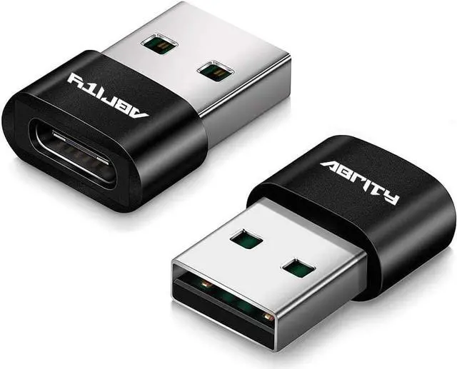 Main image of USB C to USB [2-Pack] Adapters for USB USB C Charger Plug USB Plug USB C to USB A Type C Plug Adaptor for OTG Laptop SD Card Reader Headphones Socket Wall Power Port Apple iPhone  Charger Cable