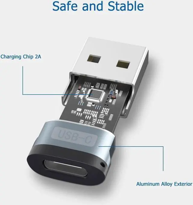 Alt view image 6 of 7 - USB C Female to USB Male Adapter 4Pack Type A Charger Cable Converter for Apple iWatch Watch Series 7 SE iPhone 11 12 13 Pro Max Mini 8 AirPods iPad Air 4 5 14  Galaxy S20 S21 S22