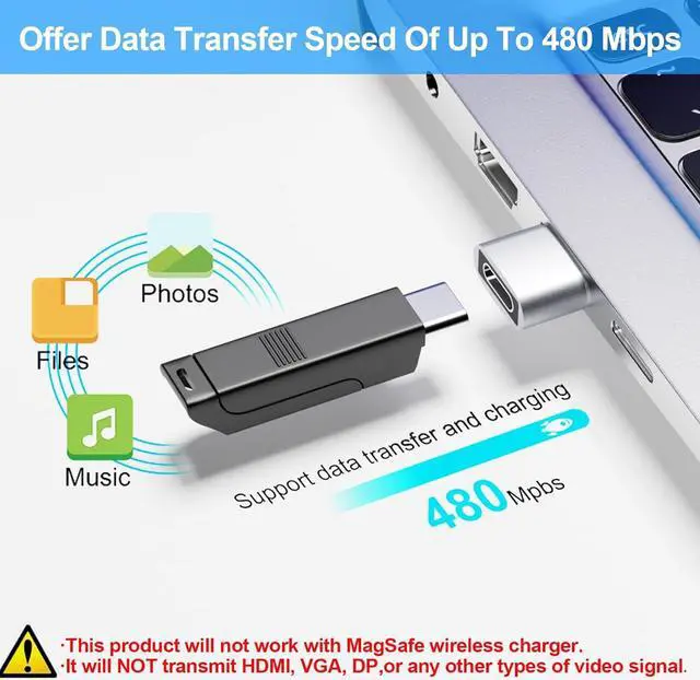 Alt view image 2 of 7 - USB C to USB Adapter 10 Pack USB C Female to USB Male Adapter USBC to USB Adapter USB to C Adapter USB to Type C Adapter USBA to USBC Adapter for iPhone 15/14/13 iPad Pro AirPods Grey