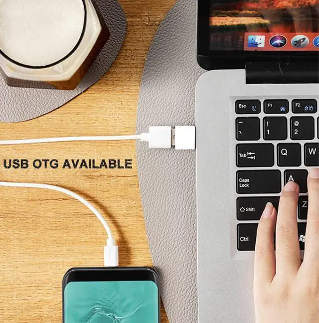 Alt view image 3 of 7 - USB C to USB Adapter 4 Pack USB Female to USB C Male OTG Adapter USB C Adapter Compatible with MacBook Pro  Galaxy Type-C Phones Laptops Tablets and More (White)