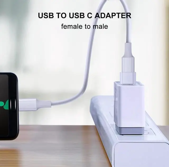 Alt view image 5 of 7 - USB C to USB Adapter 4 Pack USB Female to USB C Male OTG Adapter USB C Adapter Compatible with MacBook Pro  Galaxy Type-C Phones Laptops Tablets and More (White)