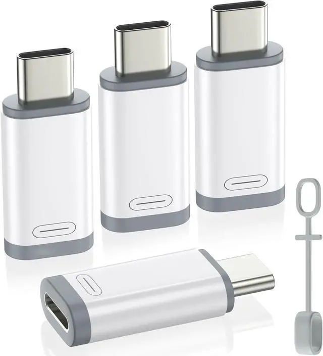 Main image of 4Pack Lightning Female to USB C Male Adapter USB-C to Lightning Adapter for iPhone 15/16 Pro/16 Pro Max/Plus Galaxy S24 iPad Air iPhone to USB C Adapter for Charging/Data Sync NOT for Audio/OTG
