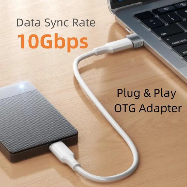Alt view image 3 of 6 - Pack of 2 USB A to USB C OTG Adapter Gray 480Mbps Data Sync Zinc Alloy Type A Male to USB 2.0 Type C Female Converter for Charger USB C Cable PC Laptop Flash Drive ADT-AAG2