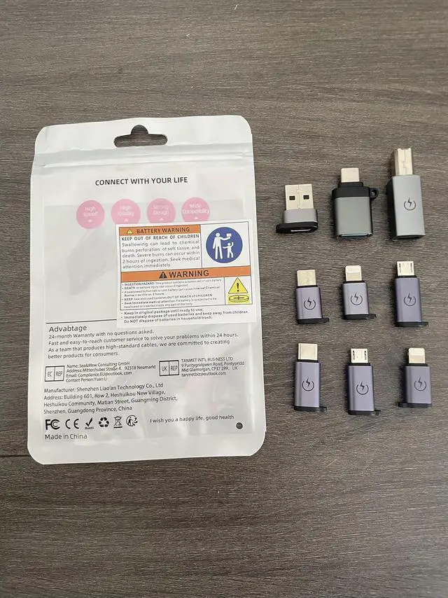 Alt view image 6 of 7 - USB C to Micro Adapter USB C to Micro Adapter Micro to USB C Adapter USB C to USB Adapter USB to USB C Adapter USB C to USB B Adapter 9 Stück.