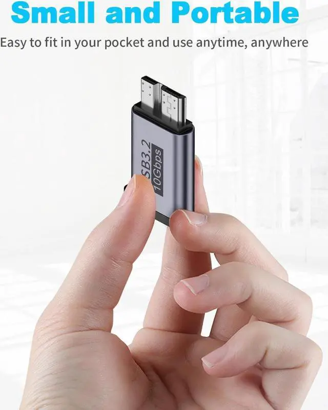 Alt view image 7 of 7 - USB C to Micro B Adapter 10Gbps Micro B to USB C Adapter 3.2 USB Type C Female to Micro B Male Converter Adapter for Hard Drive Cable External Hard SSD Drive Tablet Phone Laptop 2 Pack