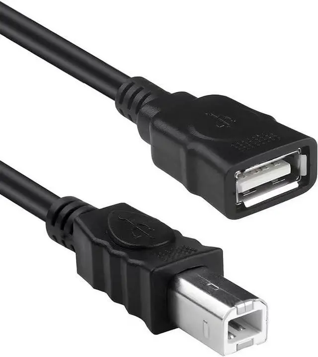 Main image of USB A to USB B Adapter Cable USB A Female to B Male 2.0 Converter Cord Type-B to USB Connector Cable for Printer/Scanner/Fax Machine to Computer/Laptop (0.5M/1.64FT)