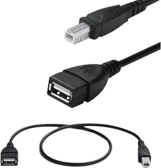 Alt view image 6 of 7 - USB A to USB B Adapter Cable USB A Female to B Male 2.0 Converter Cord Type-B to USB Connector Cable for Printer/Scanner/Fax Machine to Computer/Laptop (0.5M/1.64FT)