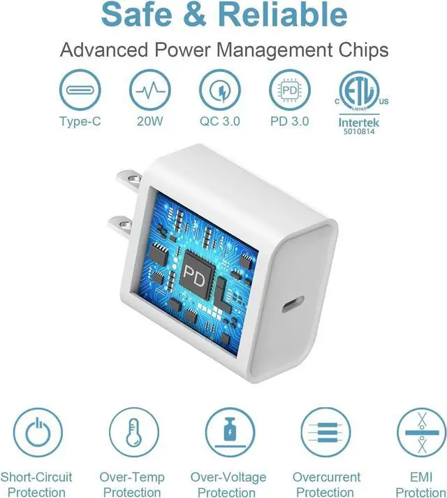 Alt view image 5 of 7 - iPhone 17 16 15 Charger Fast Charging Type C Chargers USB C Charger Block iPhone 17 16 15 Air Pro Max Chargers with 6FT Cable for iPhone 17/17 Plus/17 Pro Max/16/16 Plus/16 Pro Max/15 Pro Max/iPad Pro