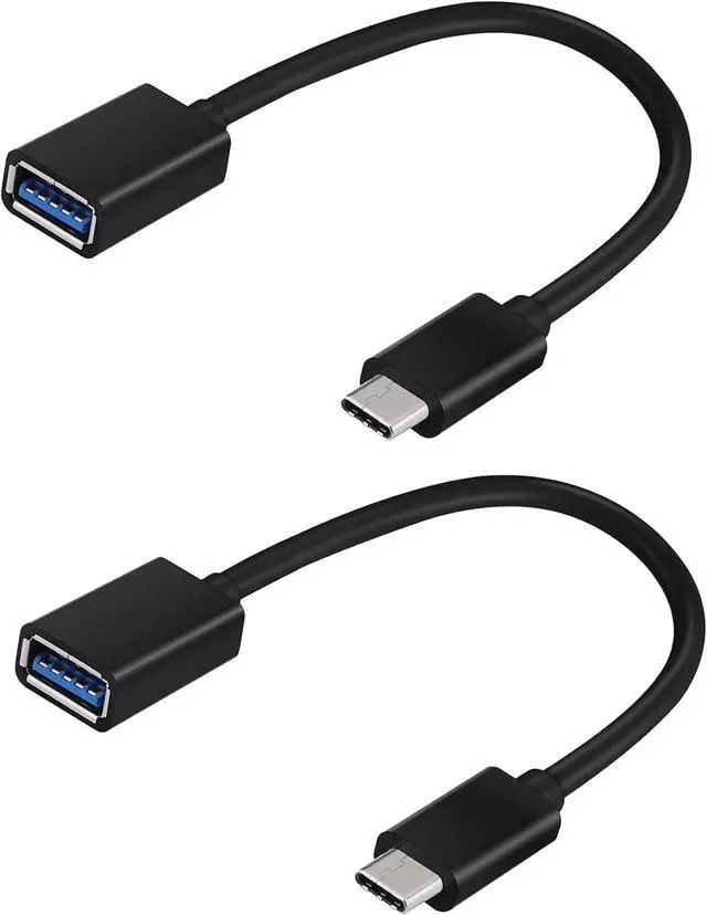 Main image of OTG USB-C 3.0 Adapter (2 Pack) Compatible with  XPS 13 9305 to Quick Multi-Use Functions to Backup Keyboard mice Thumb Drives Saves More (Black)