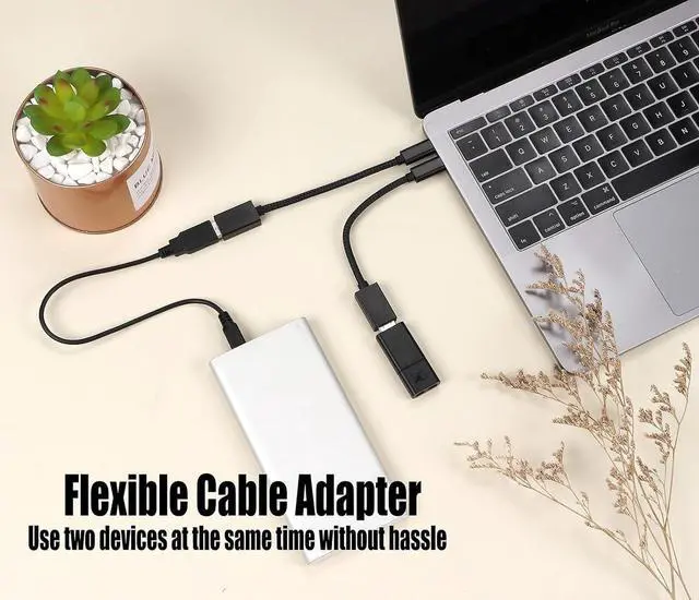 Alt view image 3 of 6 - OTG USB-C 3.0 Adapter (2 Pack) Compatible with  XPS 13 9305 to Quick Multi-Use Functions to Backup Keyboard mice Thumb Drives Saves More (Black)