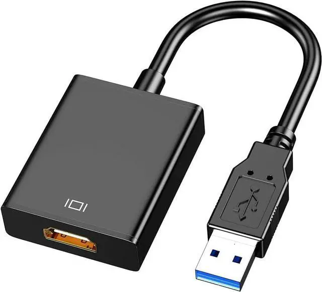 Main image of USB to HDMI Adapter USB 3.0/2.0 to HDMI Cable Multi-Display Video Converter- PC Laptop Windows 7 8 10 Desktop Laptop PC Monitor Projector HDTV.[Not Support Chromebook] Silver