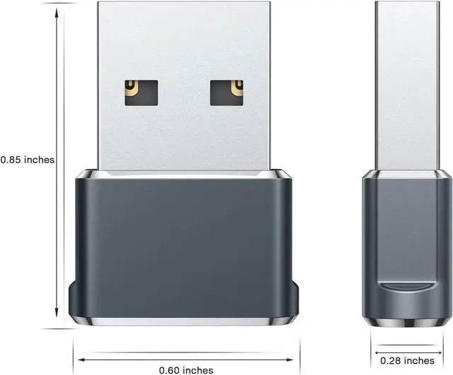 Alt view image 2 of 7 - USB to USB C Adapter iPhone 16 15 Pro Max Charger Adapter 3 Pack USBC Female to USB A Male Type C OTG Converter for  Watch iWatch 10 9 8 SE AirPods iPad Mini Air  Galaxy S25 S24