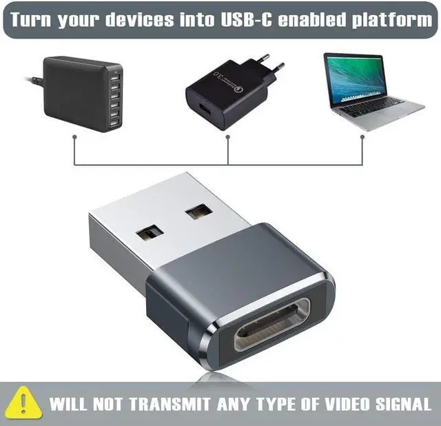 Alt view image 6 of 7 - USB to USB C Adapter iPhone 16 15 Pro Max Charger Adapter 3 Pack USBC Female to USB A Male Type C OTG Converter for  Watch iWatch 10 9 8 SE AirPods iPad Mini Air  Galaxy S25 S24