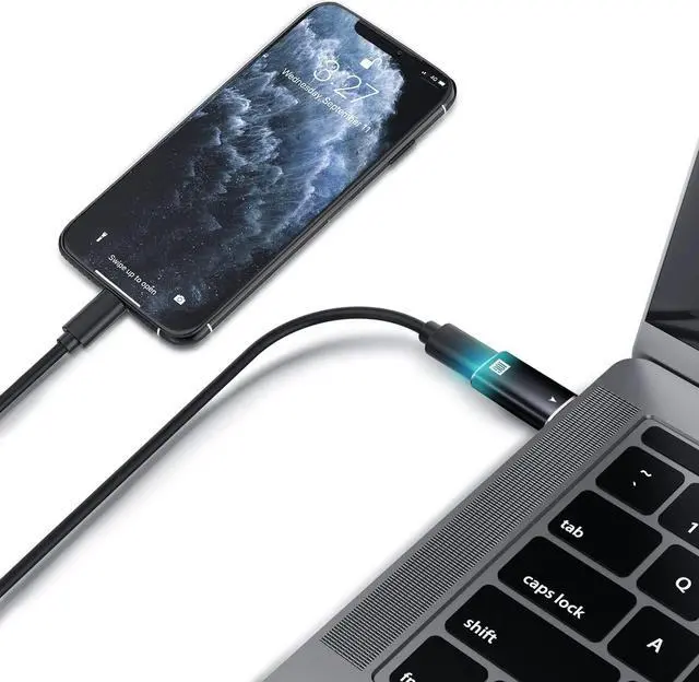 Alt view image 7 of 7 - [10Gbps] USB C Female to USB Male Adapter USB 3.1 A to USB C Adapter SuperSpeed Data Sync Compatible with iPhone 16/ iPhone 15 Plus Pro Max Type-C Earphone Laptop Charger Quest Link- Black