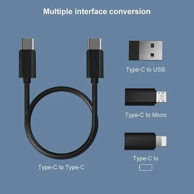 Alt view image 3 of 6 - USB Adapter Micro USB Charging Cable with USB C Lighting Adapter Lighting to USB C Adapter Multi Charging Cable Storage Box Contains SIM Card Holder