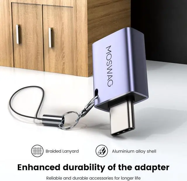 Alt view image 6 of 6 - USB C to USB Adapter 4 Pack USBC Male to USB 3.0 Female MacBook Pro Air Adapter Type C Thunderbolt 3 OTG Converter for MacBook Chromebook Surface  Galaxy S24 S23 iPhone 15 16