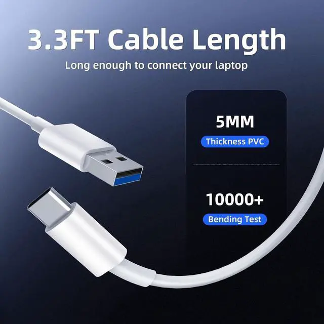 Alt view image 5 of 7 - Intpw USB C Hub, 4 Port USB Splitter 10Gbps with 2 USB C 3.2, 2 USB A 3.2 Data Ports, Aluminum USB 3.2 Hub with 3.3Ft Cable for Laptop, PC, Flash Drive, Camera, Keyborad, Mouse